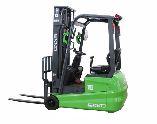EKKO EK16A-216Li 3-Wheel Lithium Forklift, 3,500 lb Capacity, 216" Lift Height