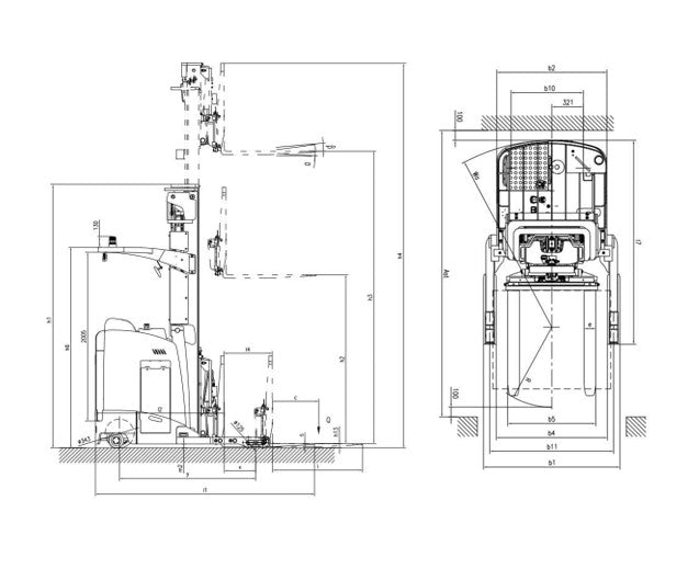 EKKO EK18RR-Li Series Stand-Up Reach Truck 4000 lb - view 3