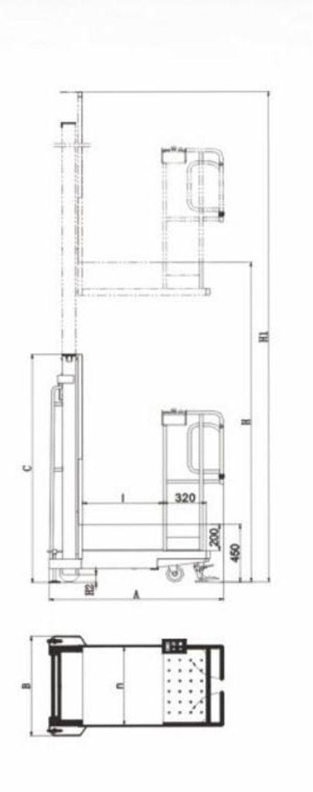 EKKO EOPS20 Series Semi-Electric Order Picker, 130"-216" Lift Height - view 2