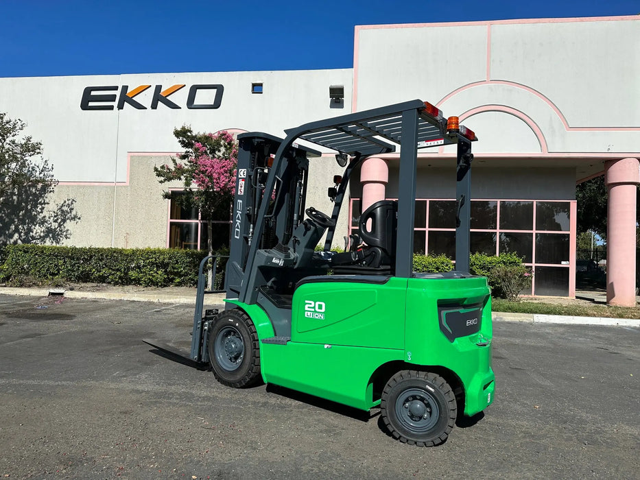 EKKO EK20G-LI Electric Forklift – 4,500 lb Capacity, 189" Lift Height, 3-Stage Mast, Side Shift, 80V Lithium Battery EKKO
