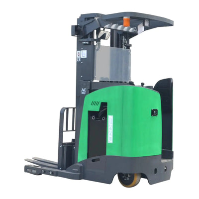 EKKO EK18RR-196Li Reach Truck – 4,000 lb Capacity, 196" Lift, Stand-Up Narrow Aisle, Lithium Battery