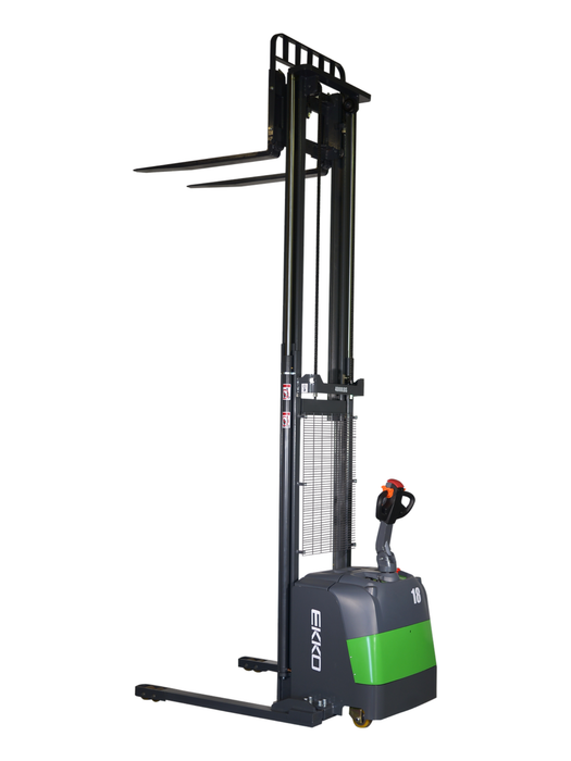 EKKO EB18C-118Li Electric Walkie Stacker – 4,000 lb Capacity, 118" Lift, 24V Lithium Battery EKKO