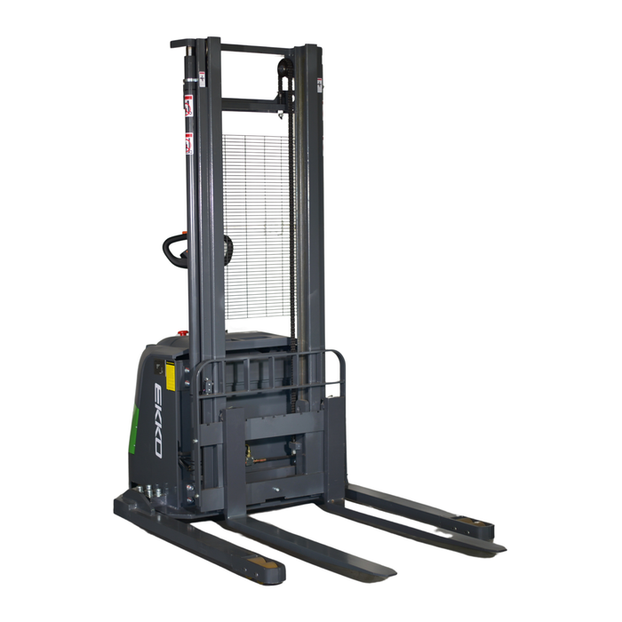 EKKO EB18C-118Li Electric Walkie Stacker – 4,000 lb Capacity, 118" Lift, 24V Lithium Battery EKKO