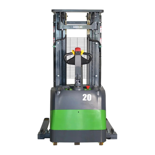 EKKO EB20CS-177Li Electric Walkie Stacker with Side Shift – 4,400 lb Capacity, 177" Lift, 24V Lithium Battery 