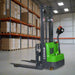 Green and black forklift with 'Ekko' branding on a white background