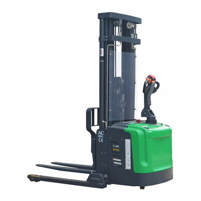 EKKO EB16EAS-189Li Electric Walkie Stacker with Side Shift – 4,400 lb Capacity, 189" Lift, 24V Lithium Battery