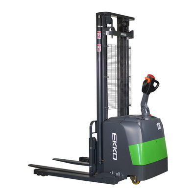 EKKO EB18C-138Li Electric Walkie Stacker – 4,000 lb Capacity, 138" Lift, 24V Lithium Battery