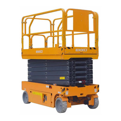 EKKO ES120E Electric Scissor Lift – 700 lb Capacity, 45 ft Working Height, 48V Battery