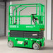 Green EKKO ES80E LI scissor lift on a white background