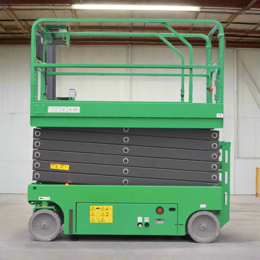 EKKO ES120E-Li Electric Scissor Lift – 700 lb Capacity, 45 ft Working Height, 25.6V Lithium-ion Battery 