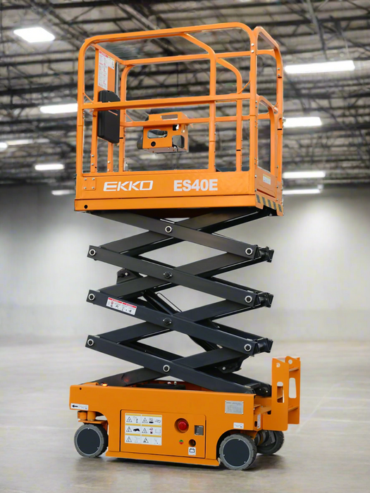 EKKO ES40E Electric Scissor Lift – 13' Lift Height, 500 lbs Capacity EKKO