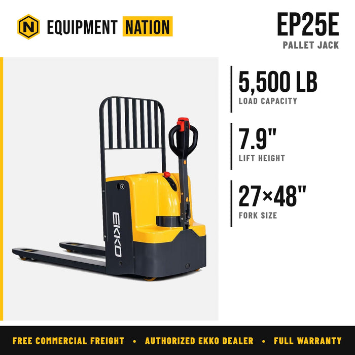 EKKO EP25E Walkie Pallet Jack 5500lb Capacity 