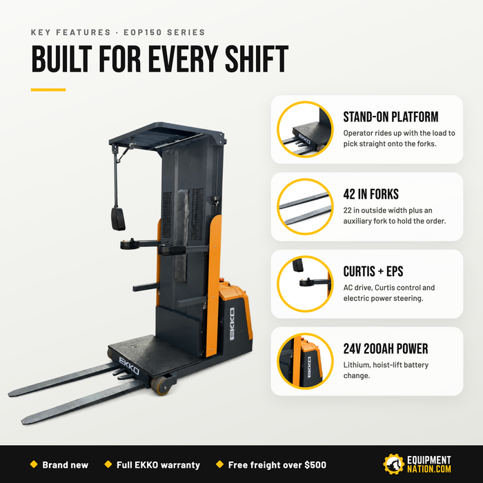 EKKO EOP150 Series Lithium Order Picker 1,500lb