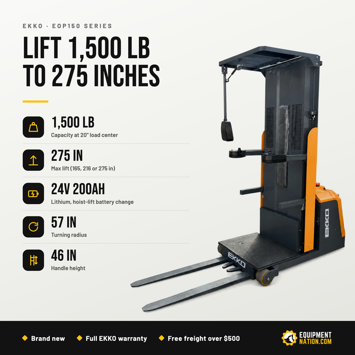 EKKO EOP150 Series Lithium Order Picker 1,500lb