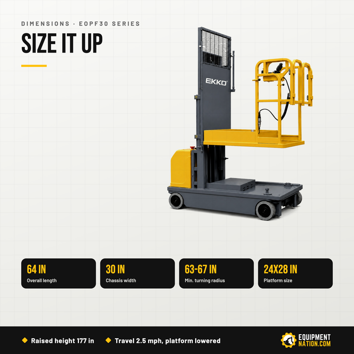 EKKO EOPF30 Series Full Electric Order Picker 660lb